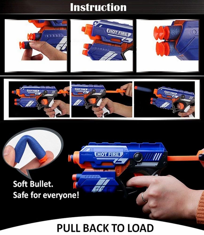 HOT FIRE Soft Bullet Toy Gun – Safe, Stylish & Action-Packed Fun!