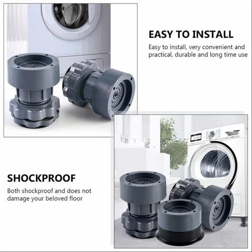 Adjustable Anti-Vibration Pads (Pack of 4) – Shockproof & Noise-Reducing Stand for Washing Machines, Refrigerators & More