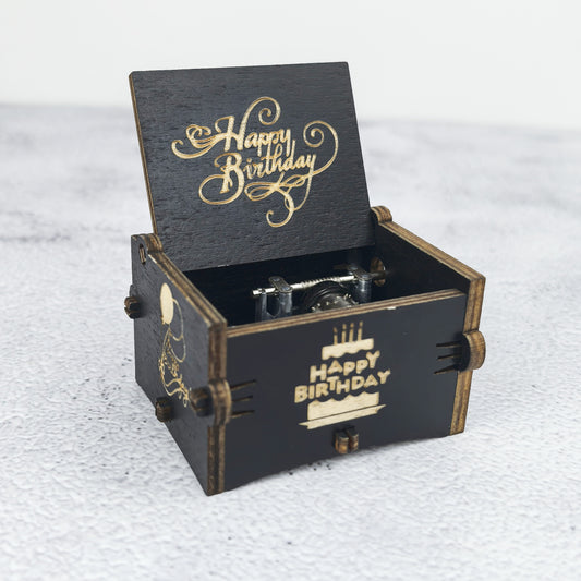 Hand-Cranked Wooden Music Box – Birthday Surprise in Every Turn