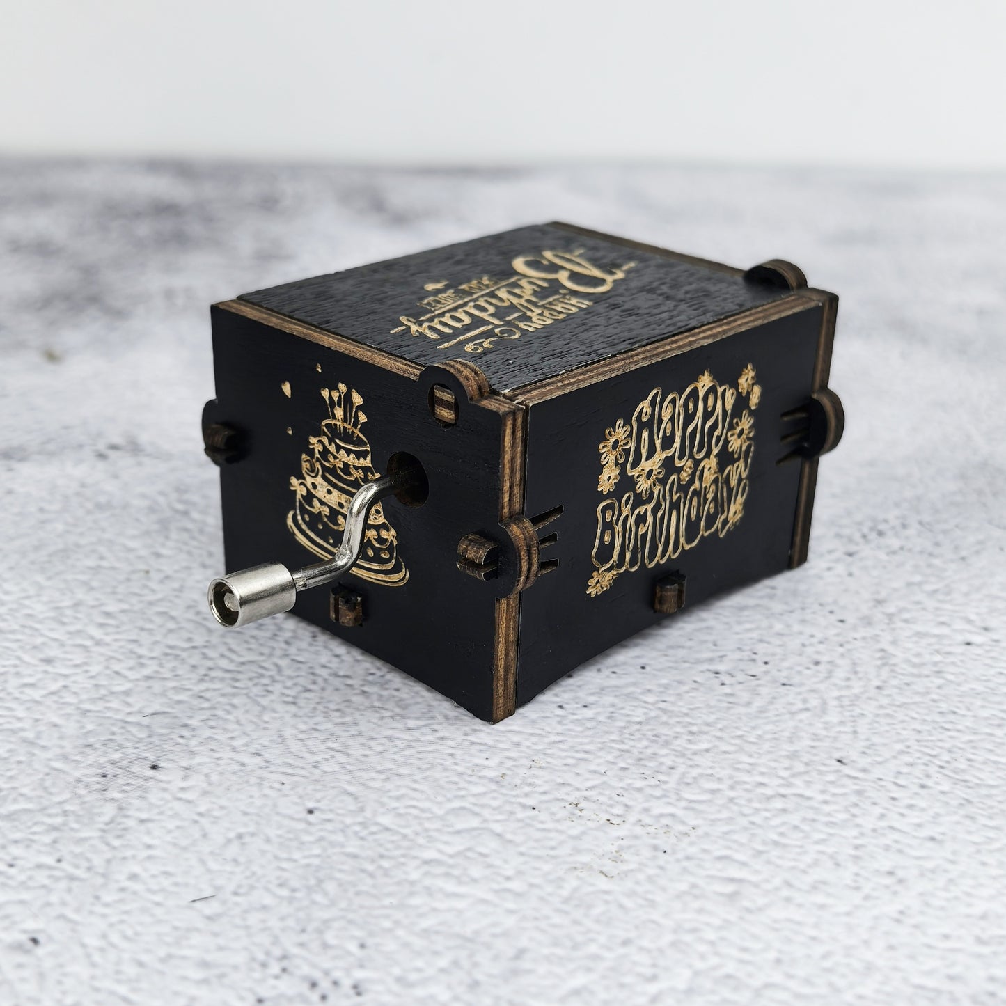 Hand-Cranked Wooden Music Box – Birthday Surprise in Every Turn