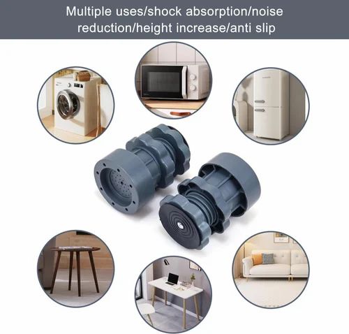 Adjustable Anti-Vibration Pads (Pack of 4) – Shockproof & Noise-Reducing Stand for Washing Machines, Refrigerators & More