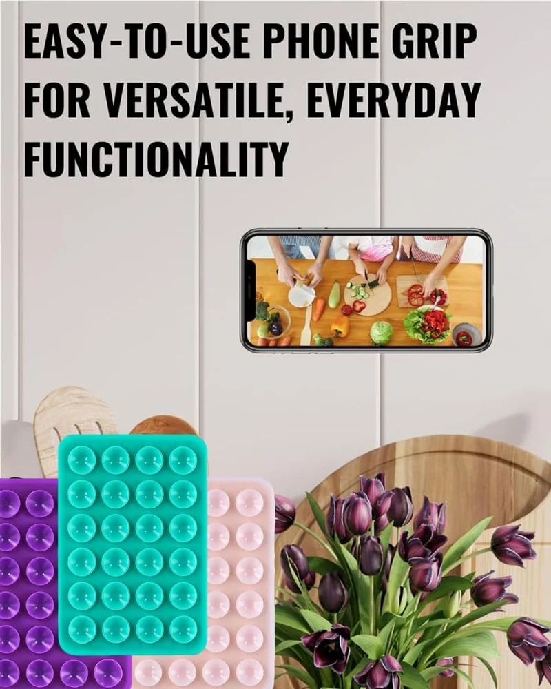 Hands-Free Suction Phone Pad – Stick. Watch. Create - Pack of 2
