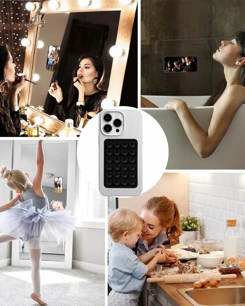 Hands-Free Suction Phone Pad – Stick. Watch. Create - Pack of 2